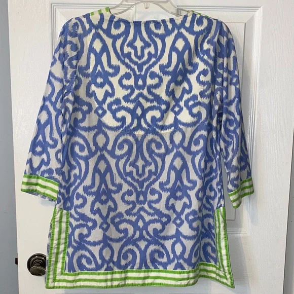 Gretchen Scott Designs Green and Blue Tunic - Picture 4 of 10